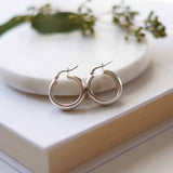 Chunky Silver Hoops