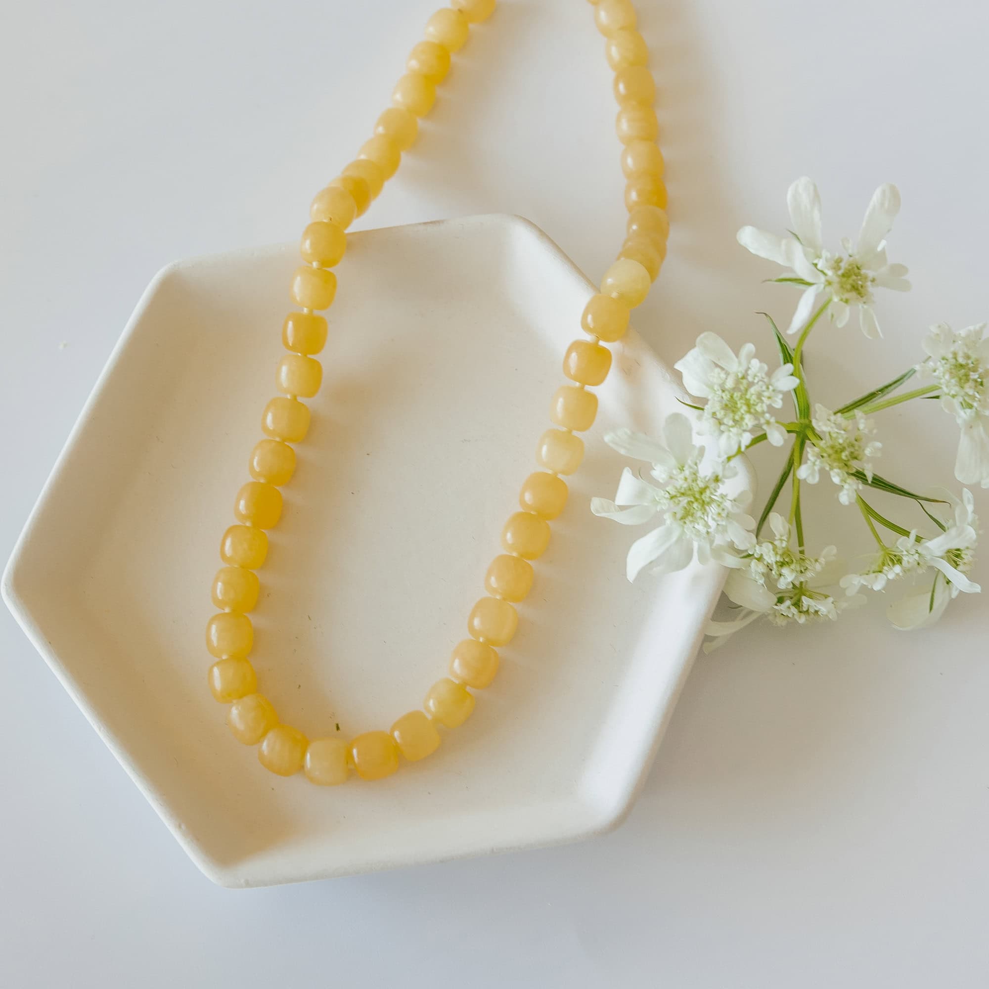 Anika Yellow Beaded Necklace