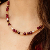 Burgundy Rowan Necklace
