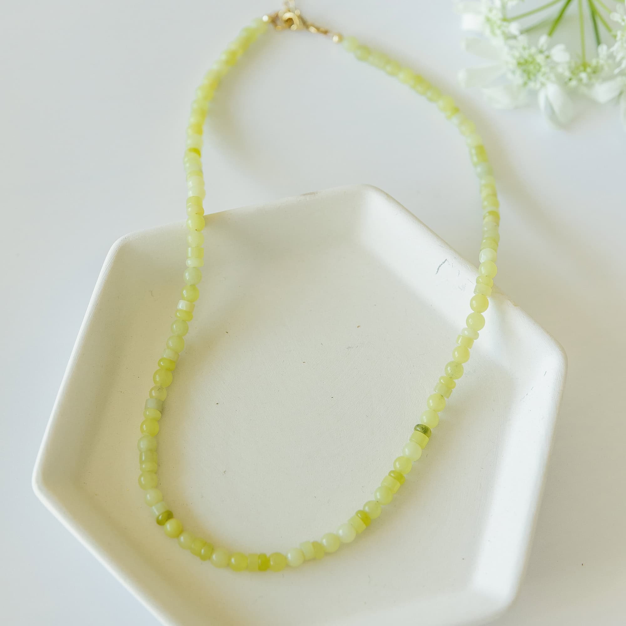 Chartreuse Veda Beaded Necklace