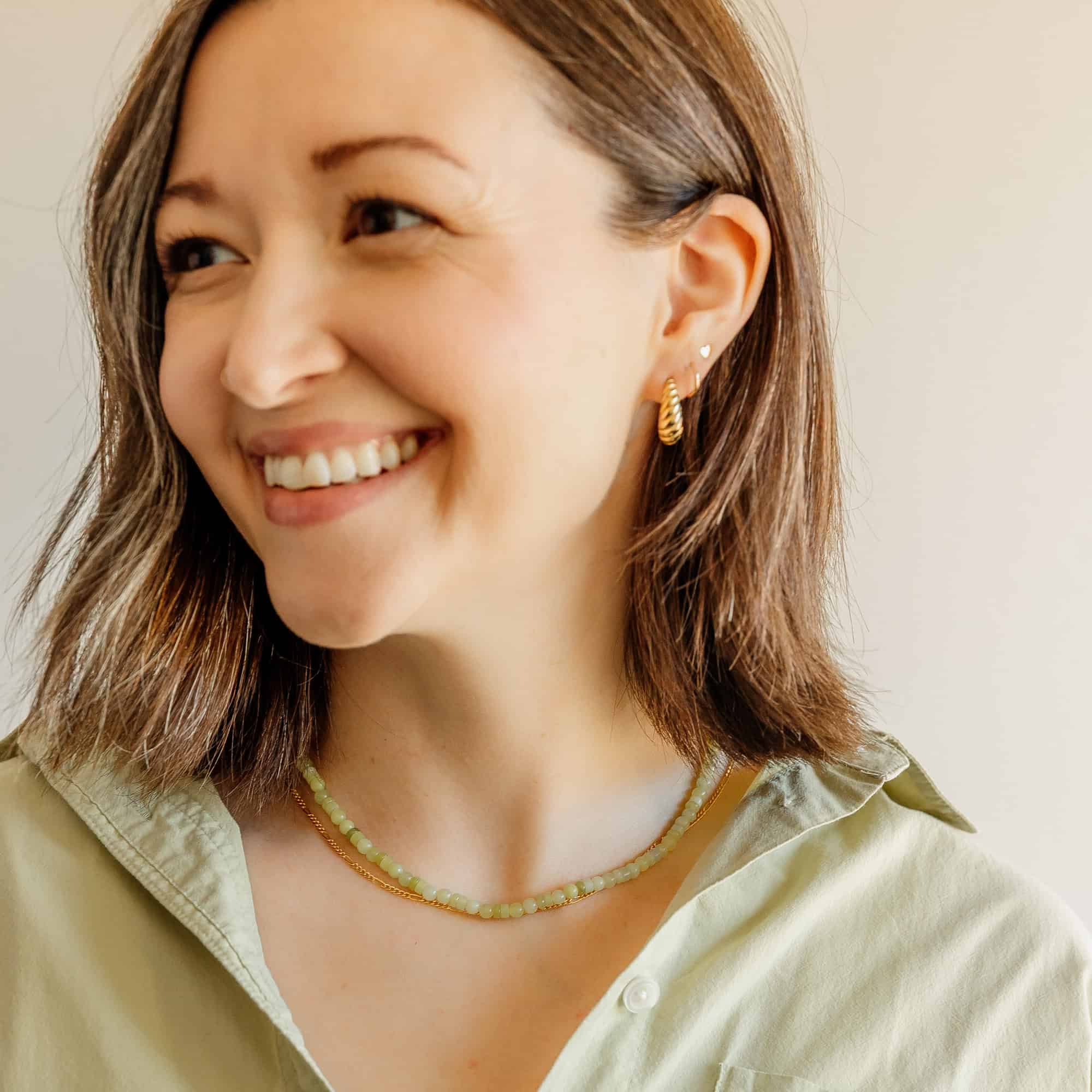 Chartreuse Veda Beaded Necklace