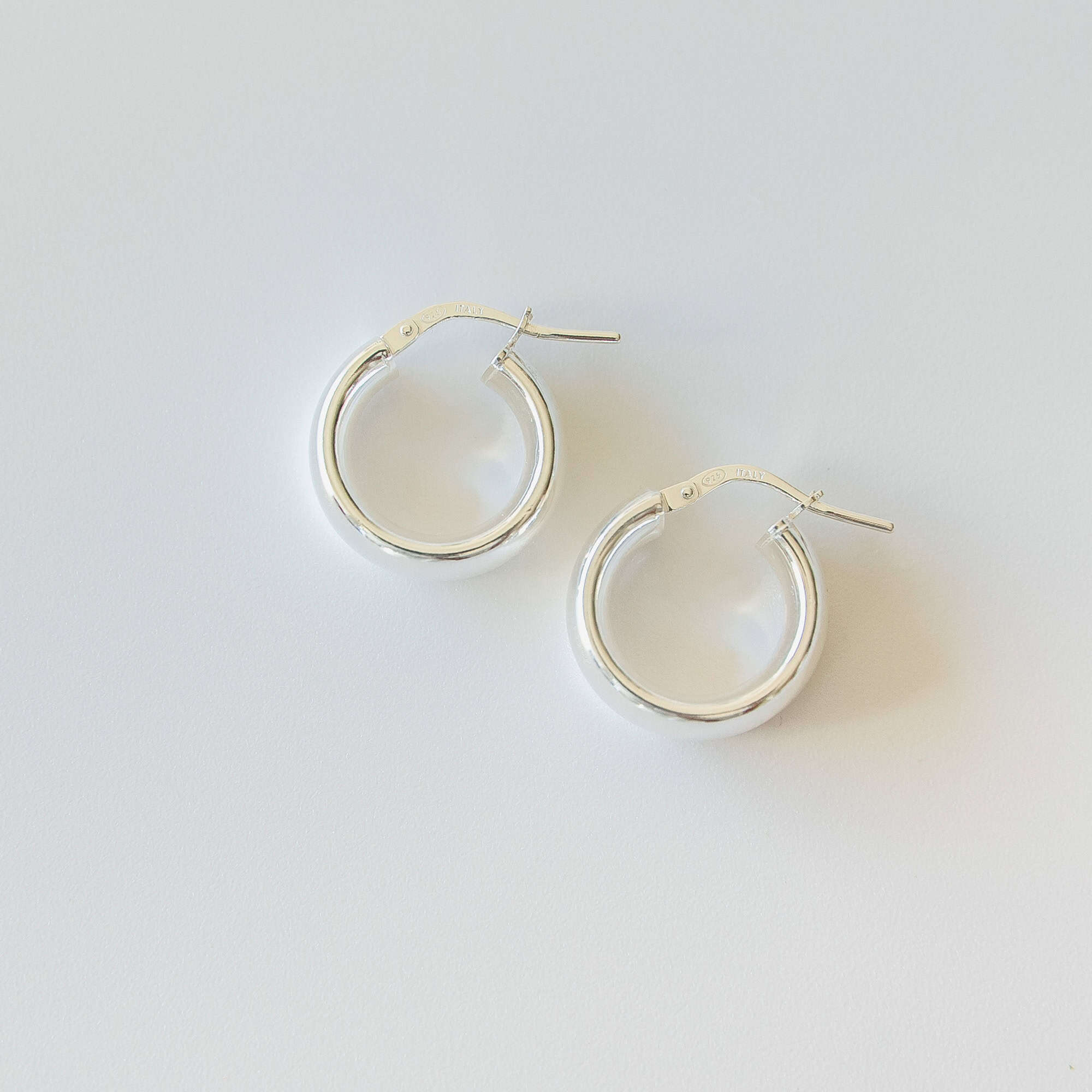 Chunky Sterling Silver Hoops