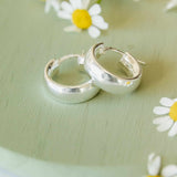 Chunky Sterling Silver Hoops