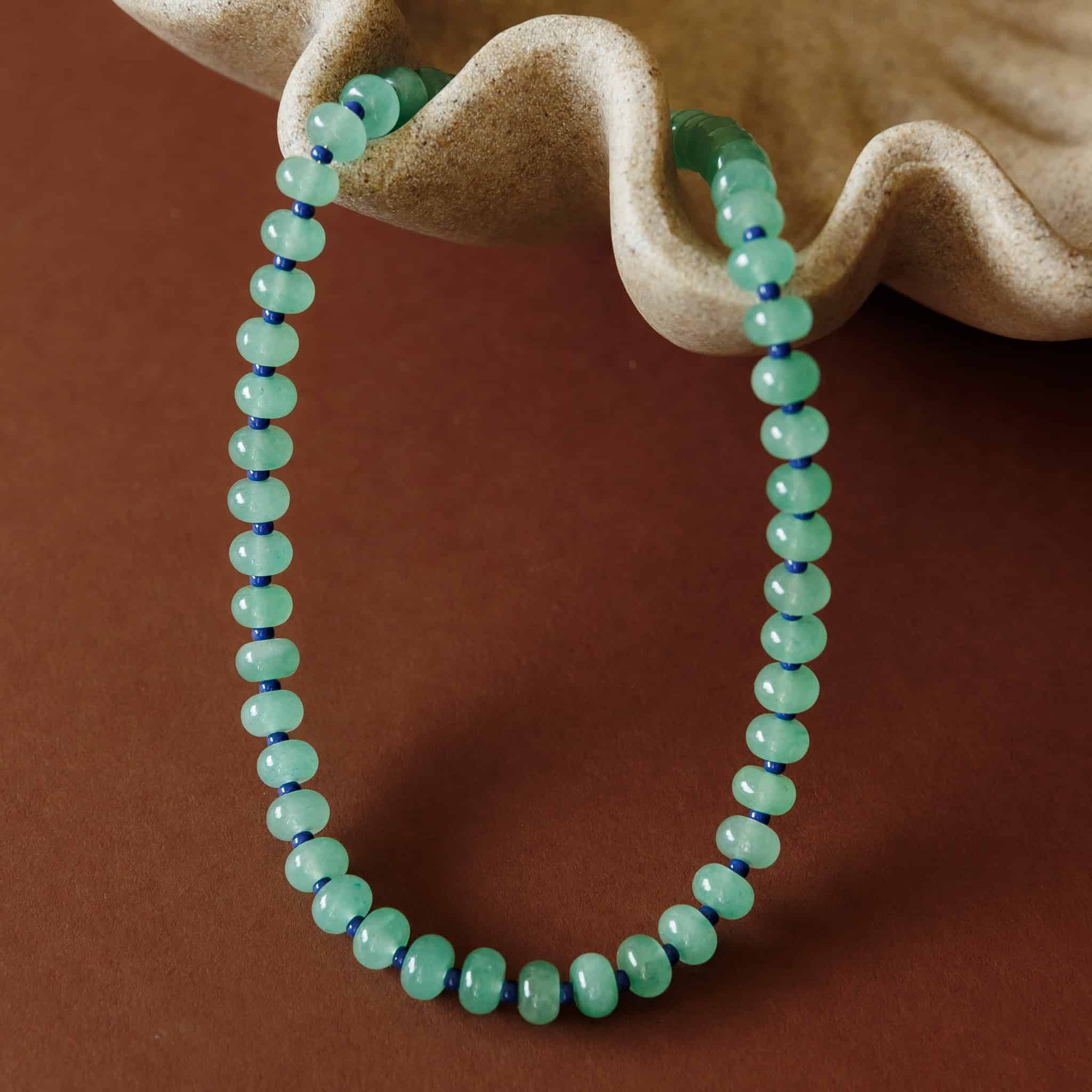 Green Margot Beaded Necklace