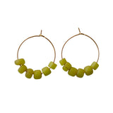 Lime Ellen Hoop Earrings