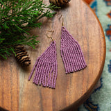 Mauve Serena Beaded Earrings