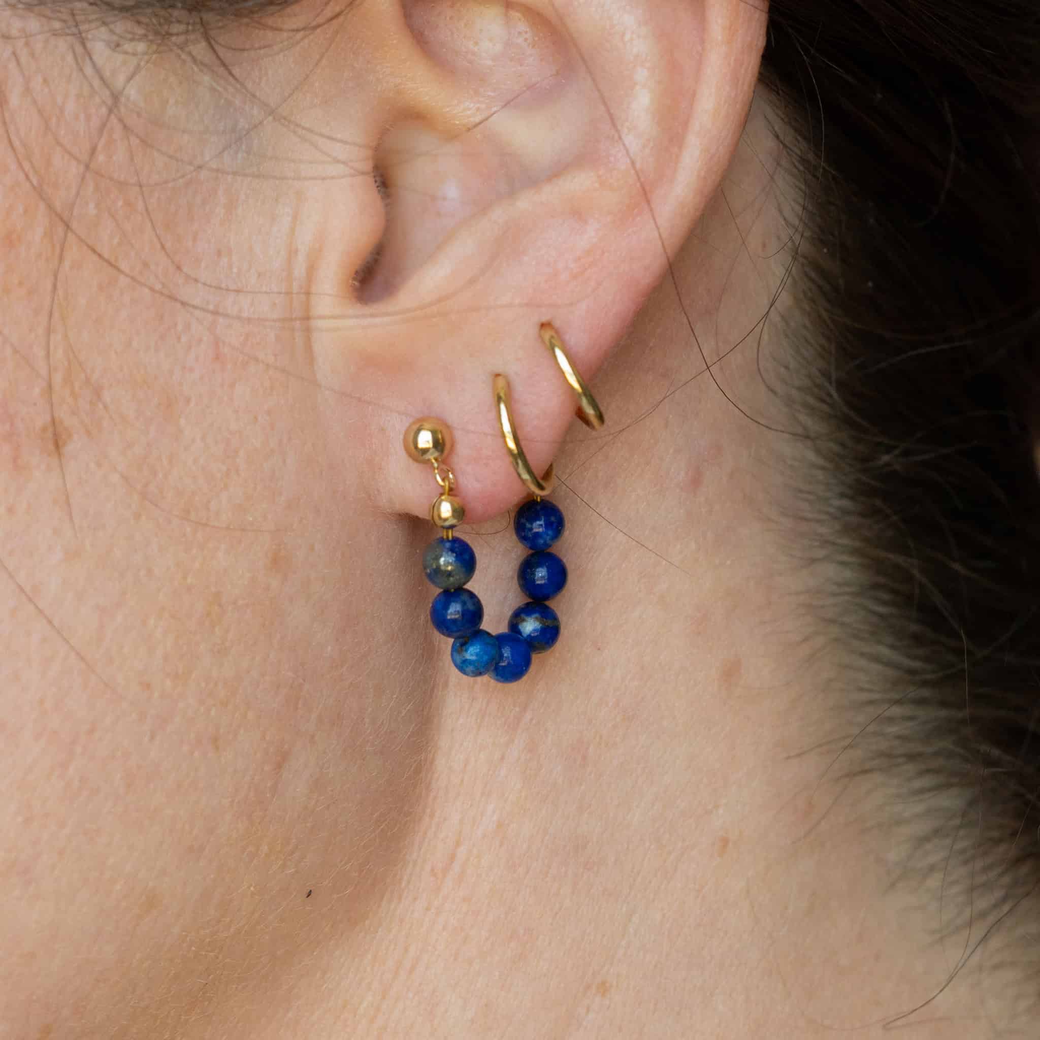 Midnight Hoop Earrings
