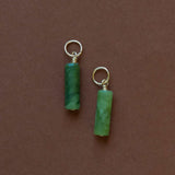 Olive Jade Hoop Charms