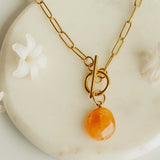 Orange Poppy Elle Necklace