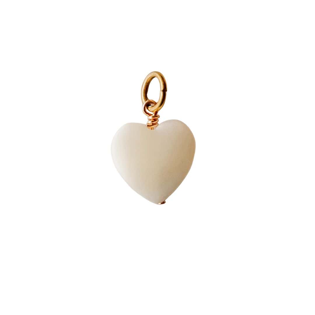 Pearl Heart Necklace Charm