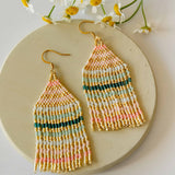 Pink Zora Beaded Earrings