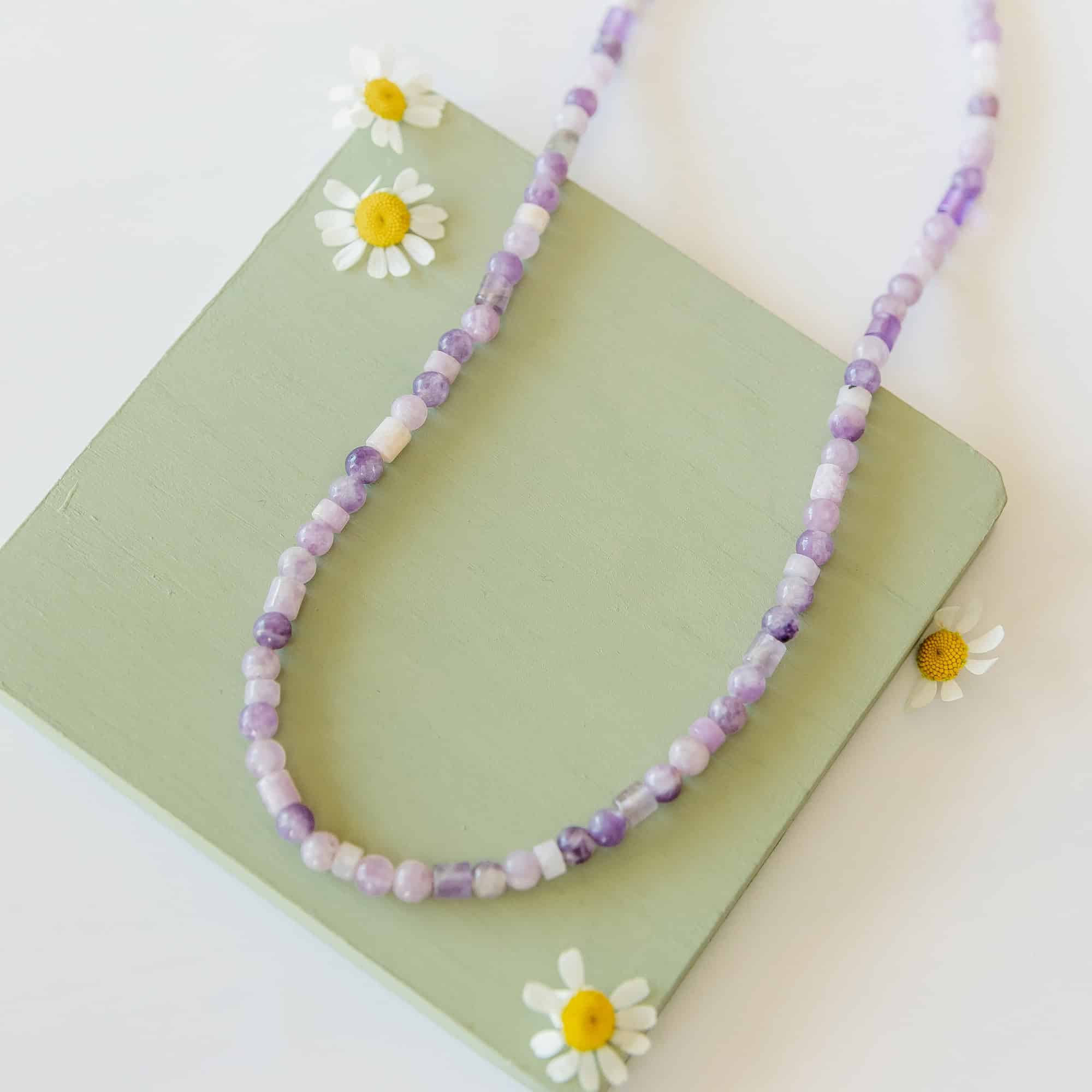 Lilac Veda Beaded Necklace