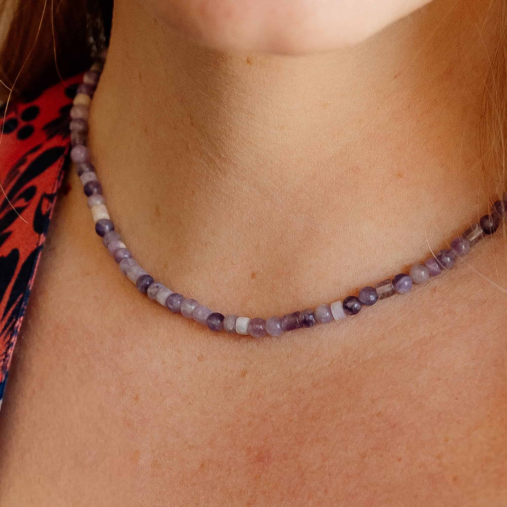 Lilac Veda Beaded Necklace