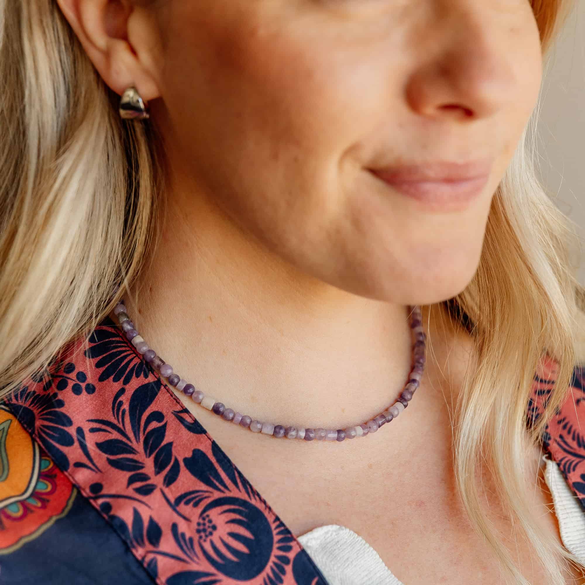 Lilac Veda Beaded Necklace