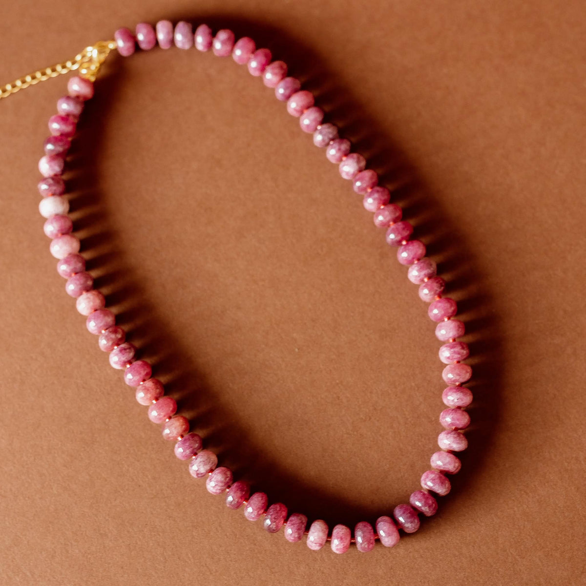 Raspberry Margot Beaded Necklace