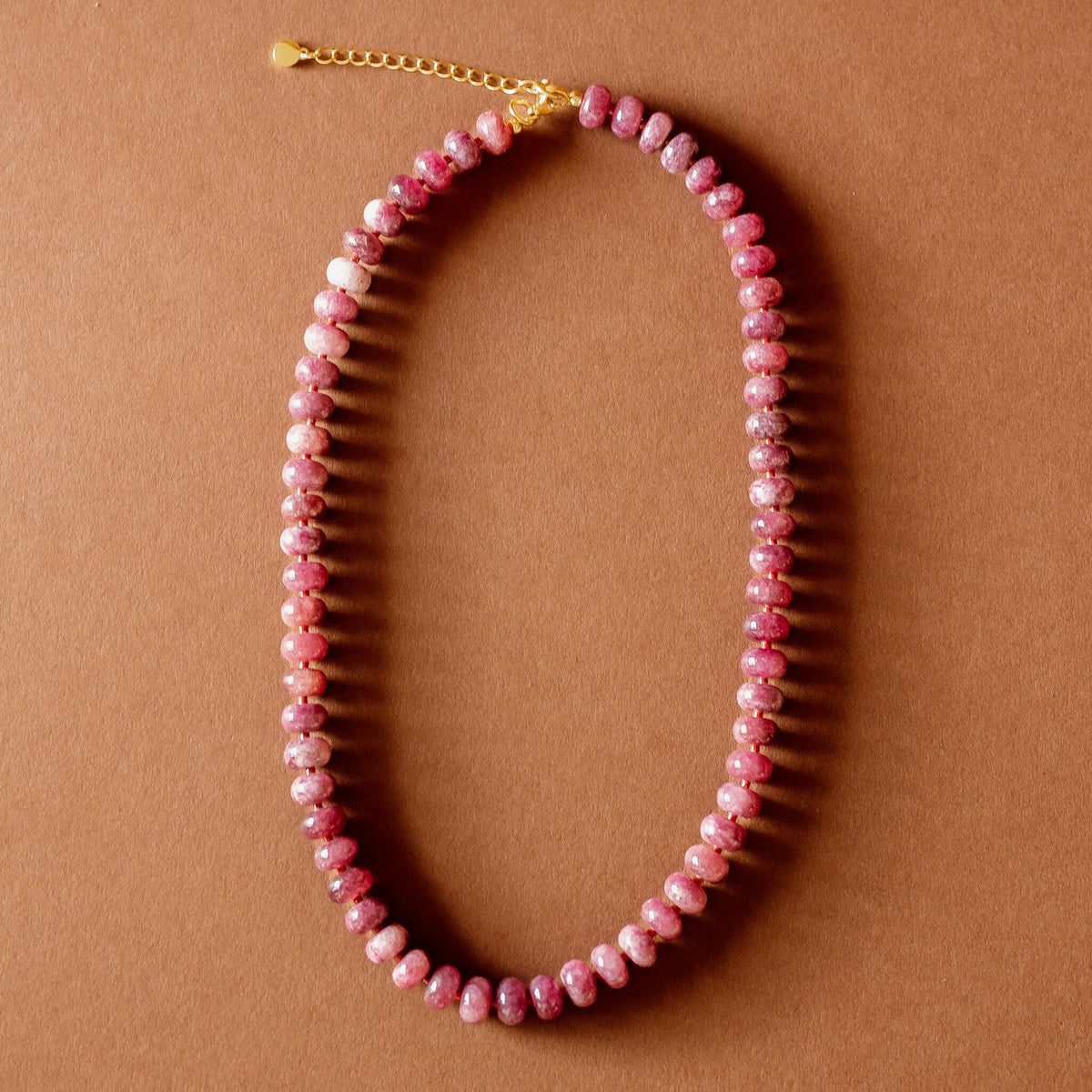 Raspberry Margot Beaded Necklace