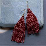 Red Serena Beaded Earrings