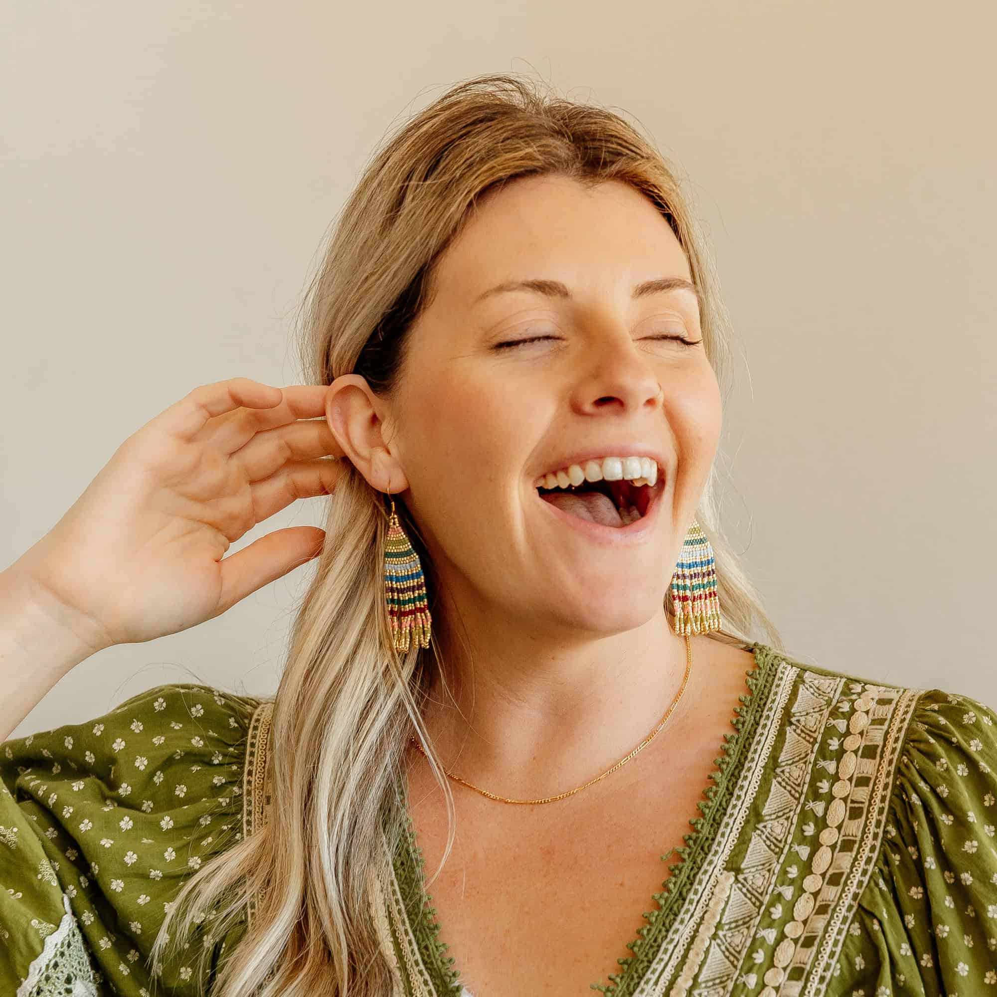 Spring Zora Beaded Earrings