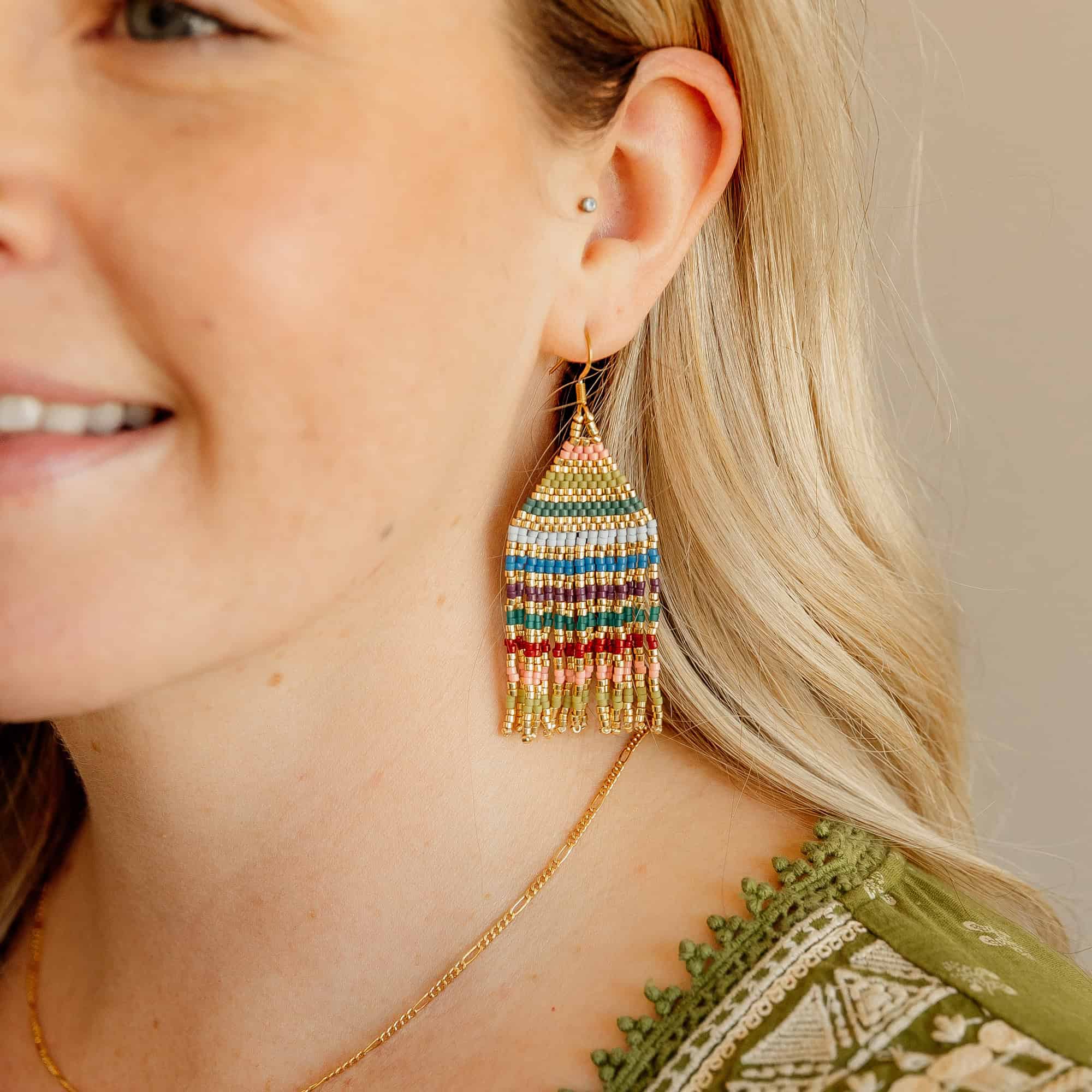Spring Zora Beaded Earrings