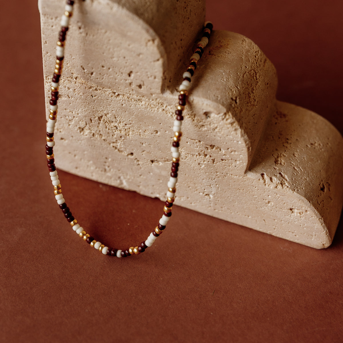 Chocolate Neve Beaded Necklace