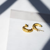 Gold Croissant Earrings