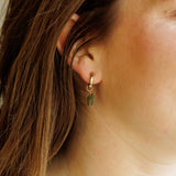 Green Nugget Hoop Charms