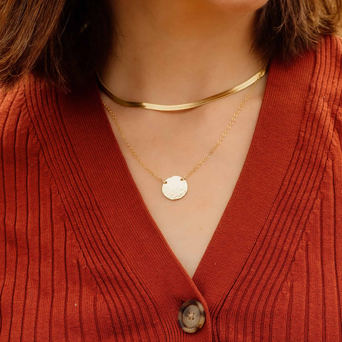 Kate Herringbone Chain Necklace