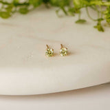 Lime Crystal Stud Earrings