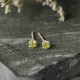 Lime Crystal Stud Earrings