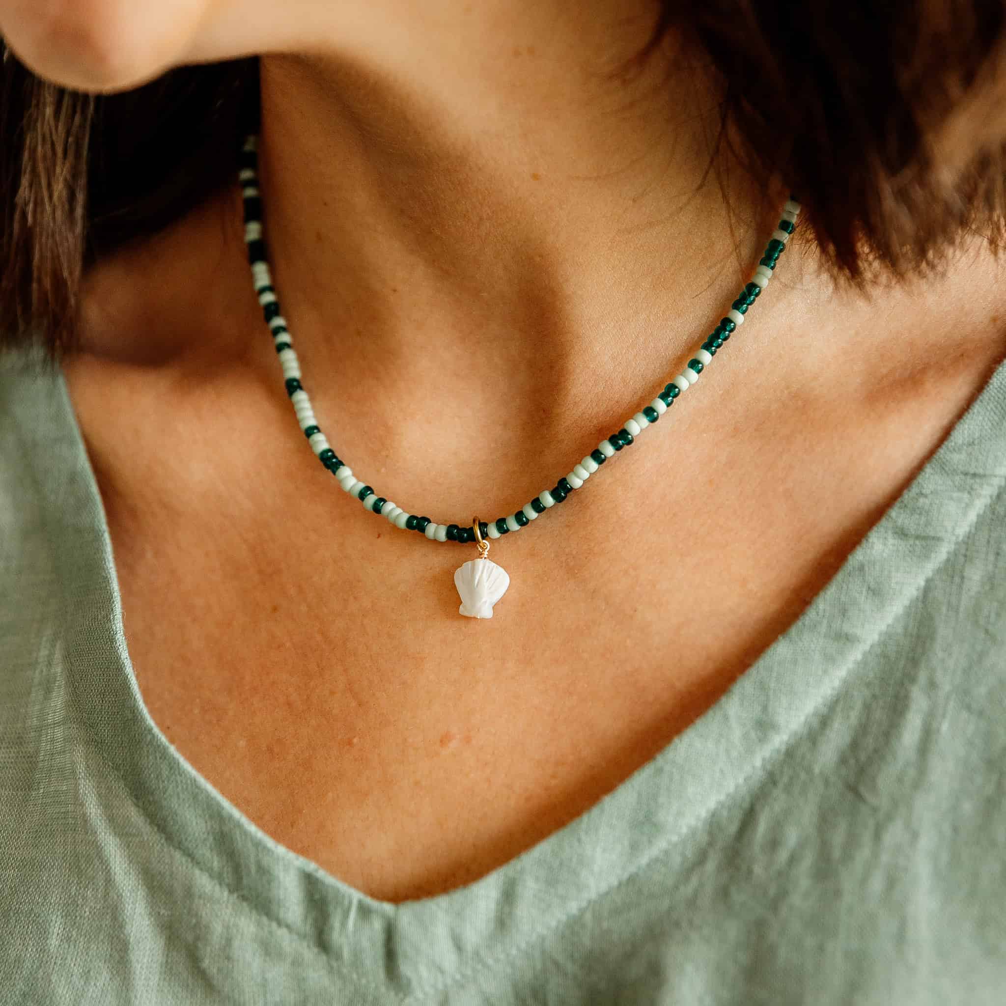 Pearl Seashell Necklace Charm