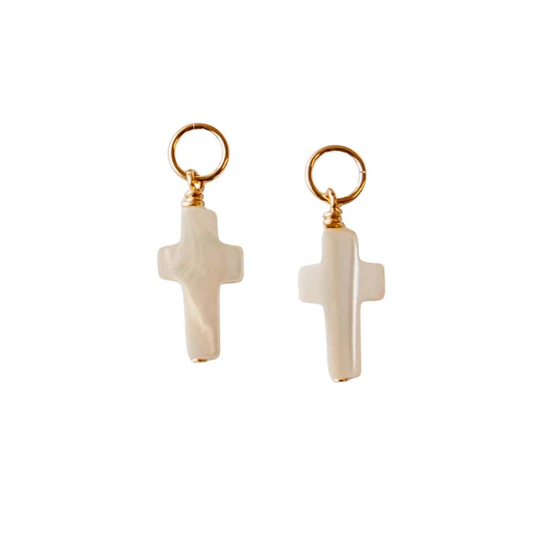 Pearl Cross Earring Charms
