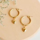 Puff Heart Hoop Charms
