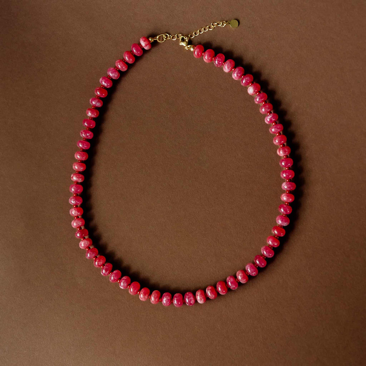 Raspberry Margot Beaded Necklace