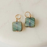 Sea Glass Hoop Charms