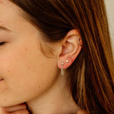 Lily Chain Hoop Earrings