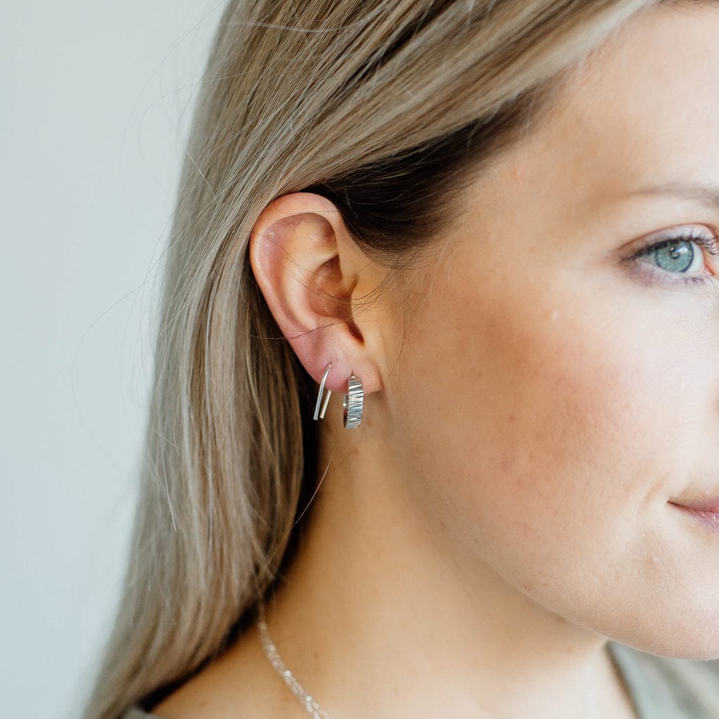 Thin Arch Threading Earrings Sela Designs