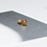 tiny 14k gold filled heart post earrings by Sela Designs