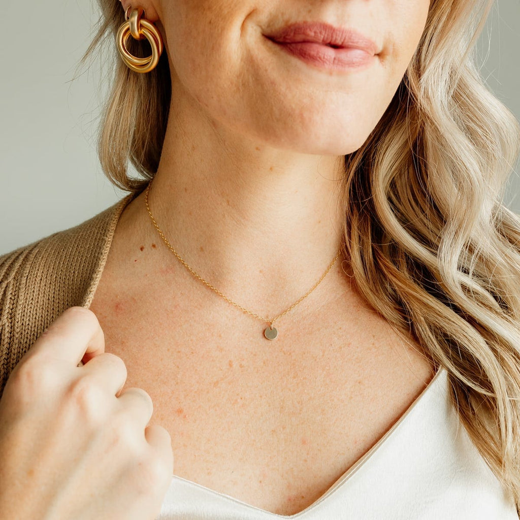 Mini Known personalized disc necklace – Sela Designs