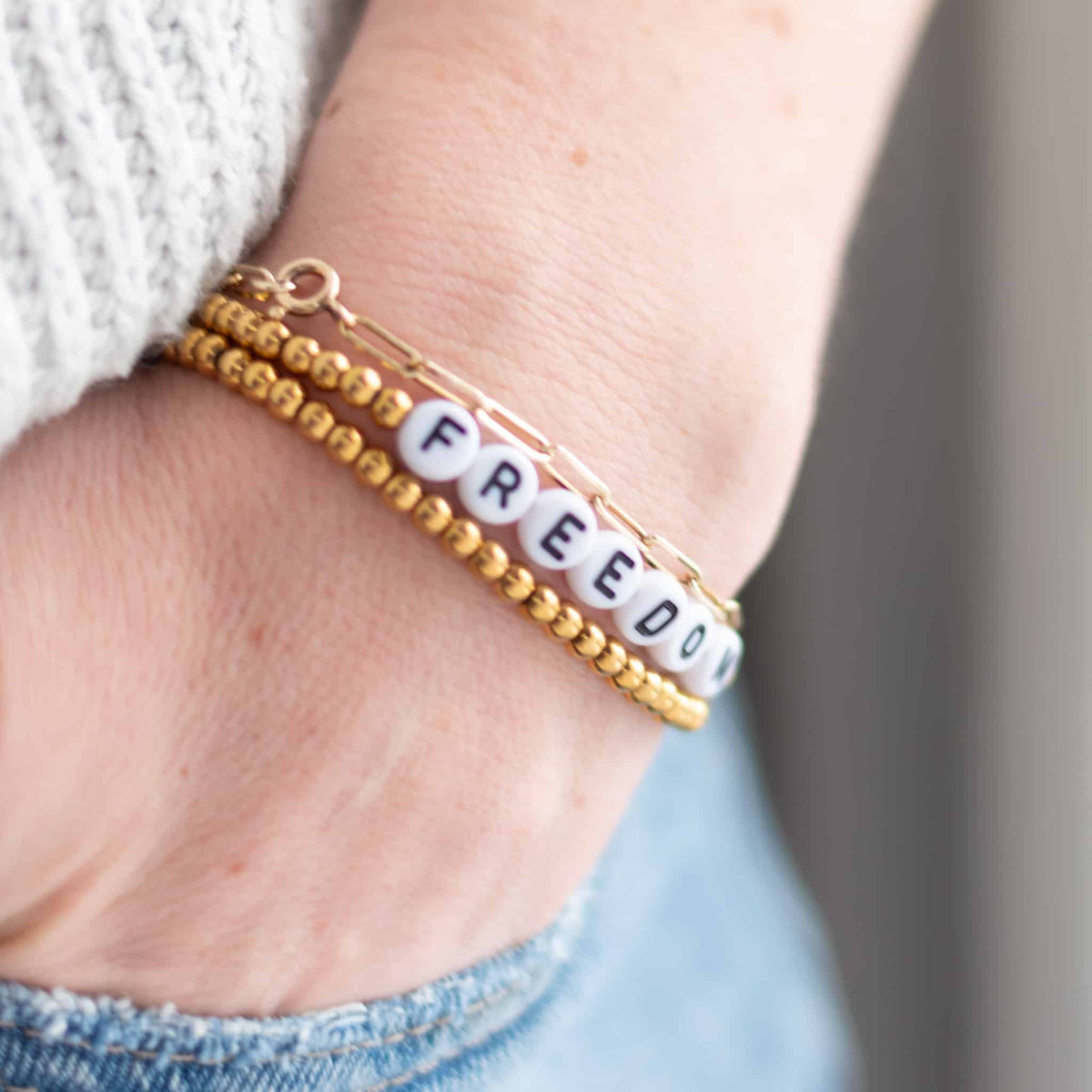Gold Beaded Bracelets
