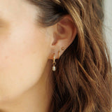 Single Pearl Hoop Charms