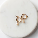 Single Pearl Hoop Charms