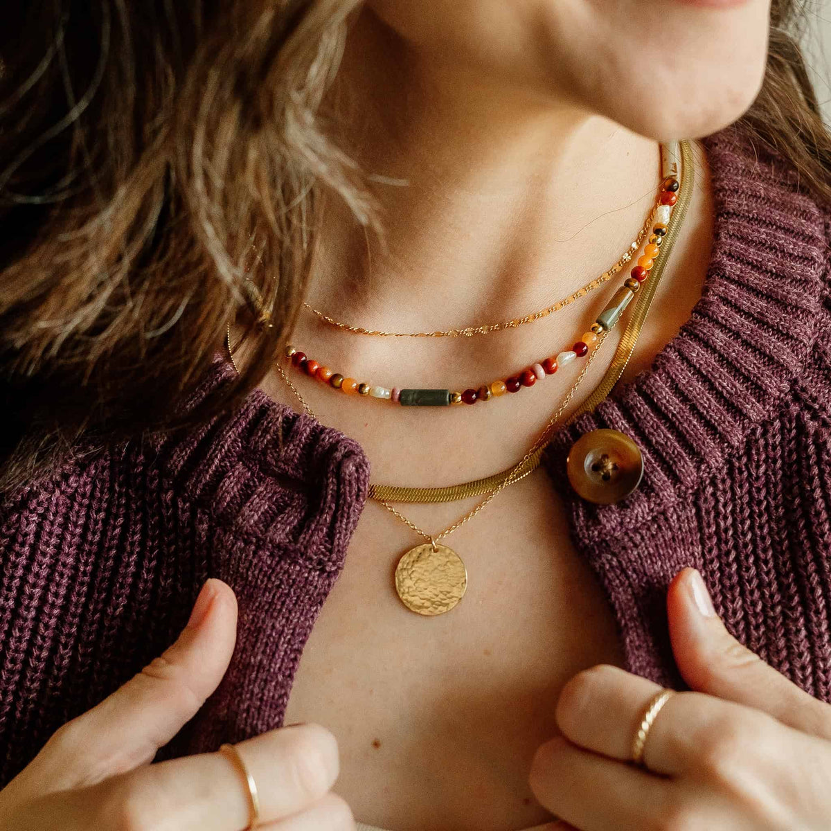 Amber Harvest Beaded Necklace