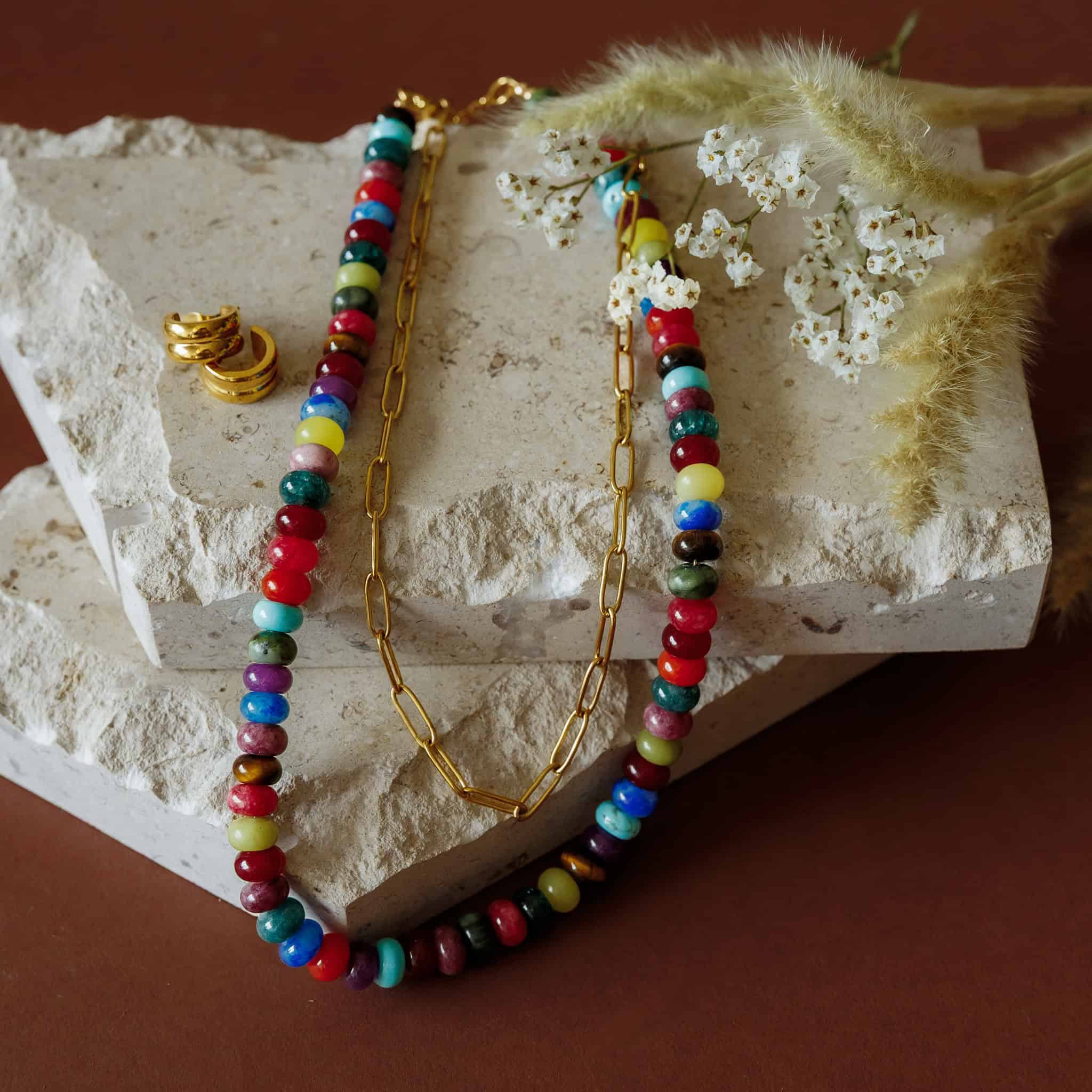 Autumn Candy Beaded Necklace