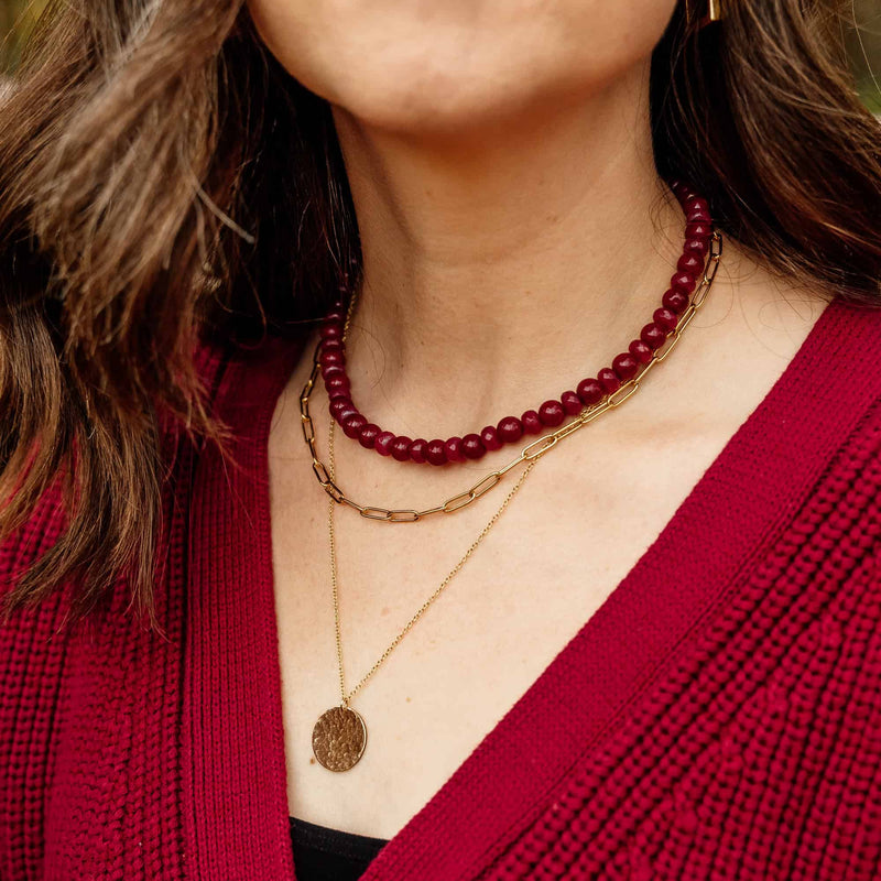 Berry Beaded Necklace