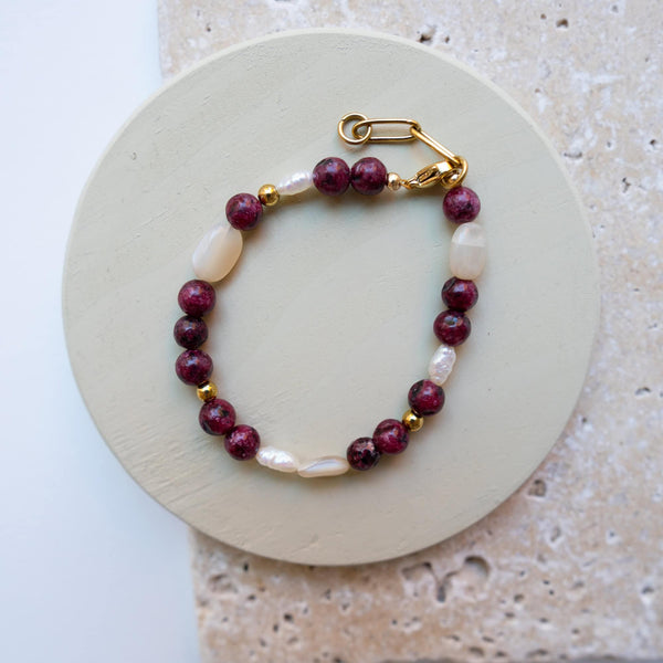 Burgundy Rowan Bracelet