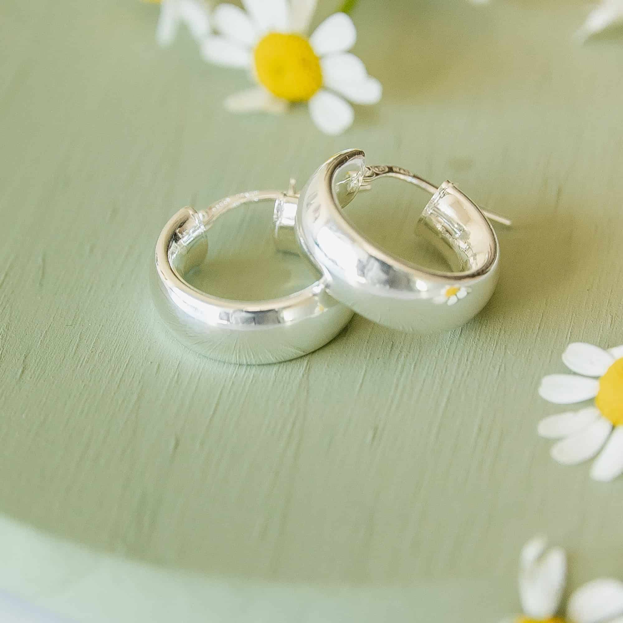 Chunky Sterling Silver Hoops