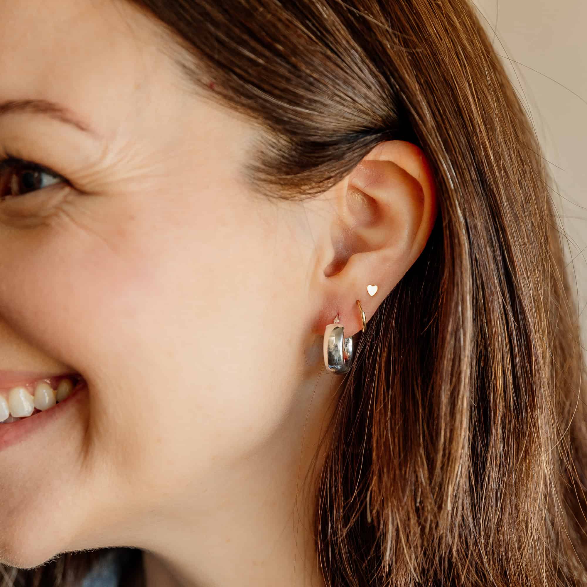 Chunky Sterling Silver Hoops