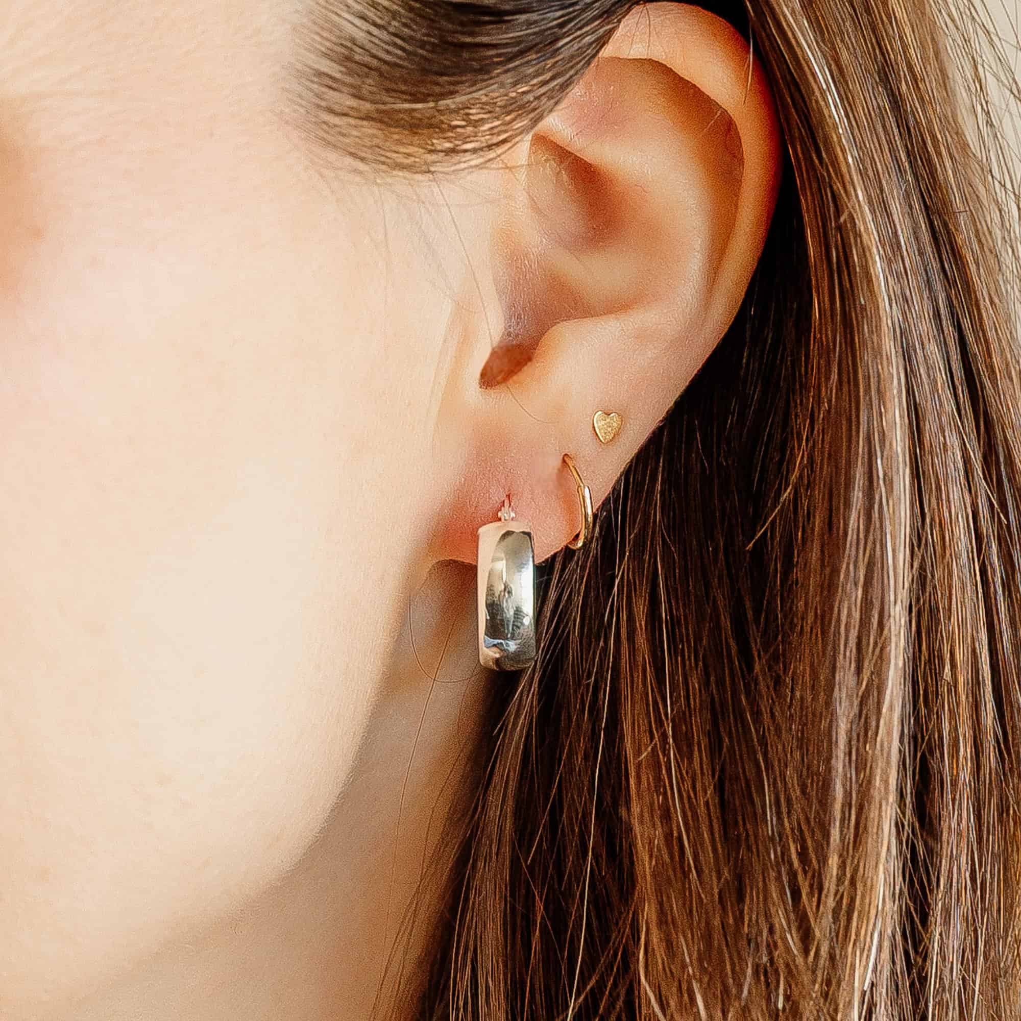 Chunky Sterling Silver Hoops