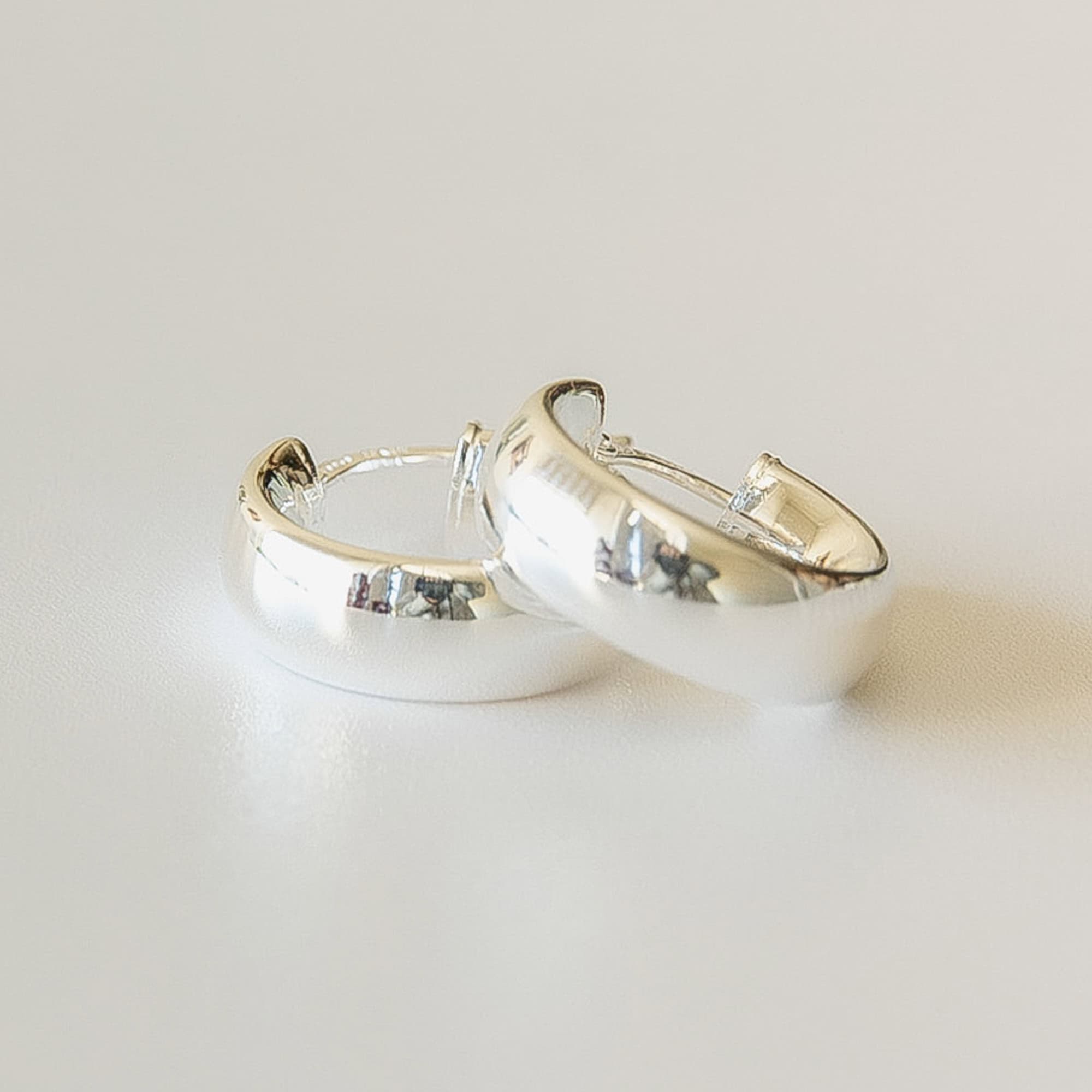 Chunky Sterling Silver Hoops