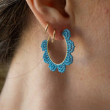 Cornflower Blue Daisy Earrings